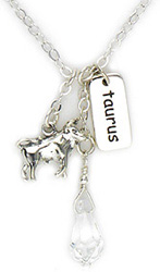 Horoscope Sign: Taurus Bull Zodiac Necklace
