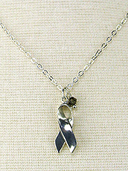Brown Awareness Necklace for Colon, Colorectal Cancer