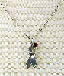 Burgundy Red Awareness Necklace for Multiple Myeloma, Heart Disease, Lymphoma