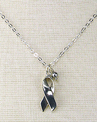 Gray Awareness Necklace for Brain Cancer