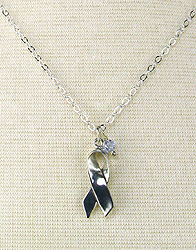 Lavender Awareness Necklace for All Cancers, Gynecological Cancer