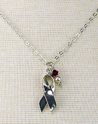 Red and White Awareness Necklace for Head and Neck Cancer