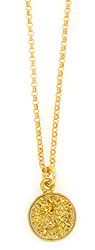Round Gold Drusy Necklace