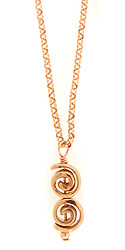 Double Swirls Rose Gold Necklace