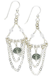Black Diamond Crystal Chandelier Earrings