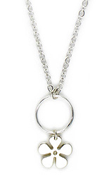 Diamond Flower Circle Necklace