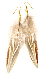 Natural Dagger Feather Earrings