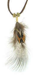 Natural Wispy Feather Necklace