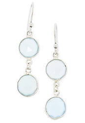 Double Blue Moonstone Earrings