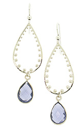 Iolite Dotted Earrings