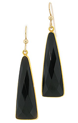 Triangle Black Spinel Earrings
