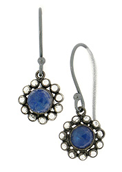 Sparkly Lapis Drop Earrings