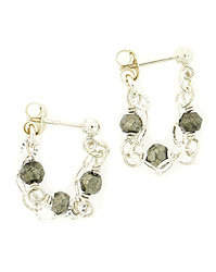 Sparkly Pyrite Chain Earrings