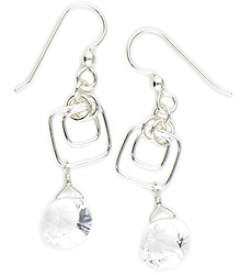 Abstract Natural Crystal Earrings