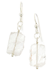 Icy Natural Crystal Earrings