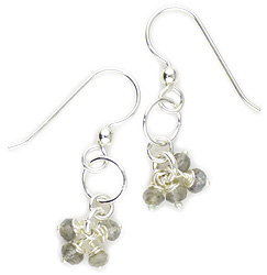 Labradorite Gemstone Cluster Earrings