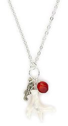Natural Red and White Coral Necklace