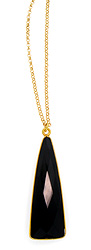 Triangle Black Spinel Necklace