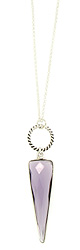 Twisted Circle Amethyst Necklace