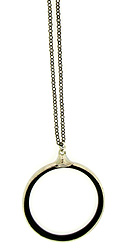 Black Onyx Open Circle Necklace