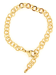 Round Link Gold Bracelet