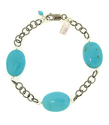 Oxidized Chinese Turquoise Bracelet