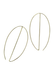 Abstract Sterling Silver Hoop Earrings