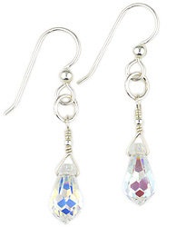 Swarovski Crystal Earrings in AB Briolettes