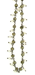 Pyrite with Mini Pearl Necklace