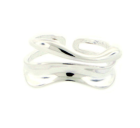 Abstract Sterling Silver Ring