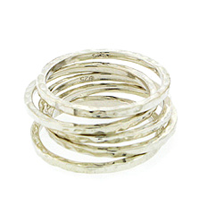 Sterling Silver Stack Ring (Size 5 Sold Individually)