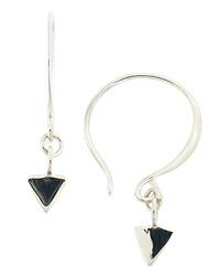 Mini Sterling Silver Triangle Earrings