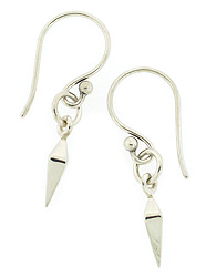 Mini Sterling Silver Fishhook Point Earrings