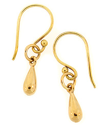Natural Bronze Fishhook Drop Earrings