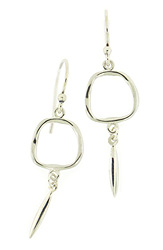 Sterling Silver Abstract Spike Earrings