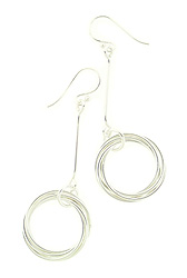 Sterling Silver Circle Cluster Earrings