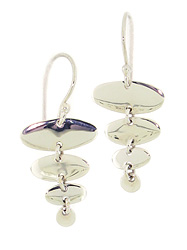 Sterling Silver Cascading Ellipse Earrings