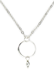 Sterling Silver Circle Comet Necklace