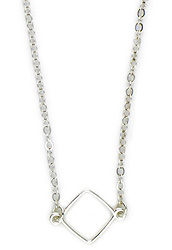 Diamond Link Sterling Silver Necklace