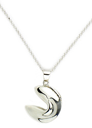 Sterling Silver Fortune Cookie Necklace