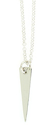 Sterling Silver Flat Triangle Necklace