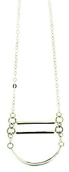 Double Bar Sterling Silver Necklace
