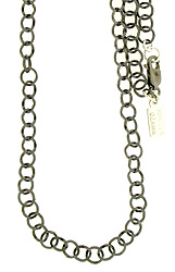 Edgy Oxidized Sterling Silver Chain