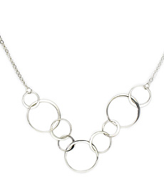 Multi-Circle Sterling Silver Necklace