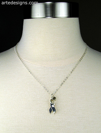 Brown Awareness Necklace for Colon, Colorectal Cancer
