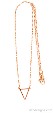 Triangle Rose Gold Necklace
