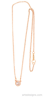 CZ with Rose Gold Necklace
