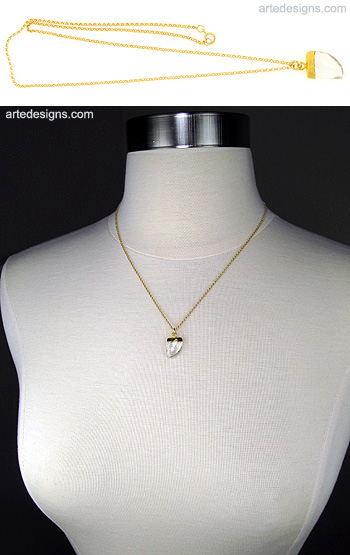 Faceted Crystal Fin Necklace
