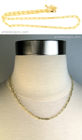 Gold Paperclip Chain Necklace

