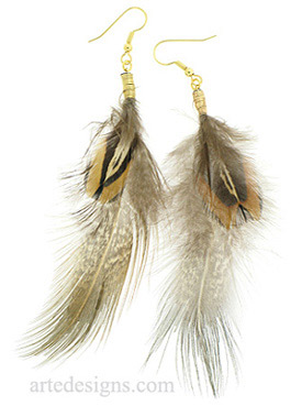 Natural Wispy Feather Earrings
